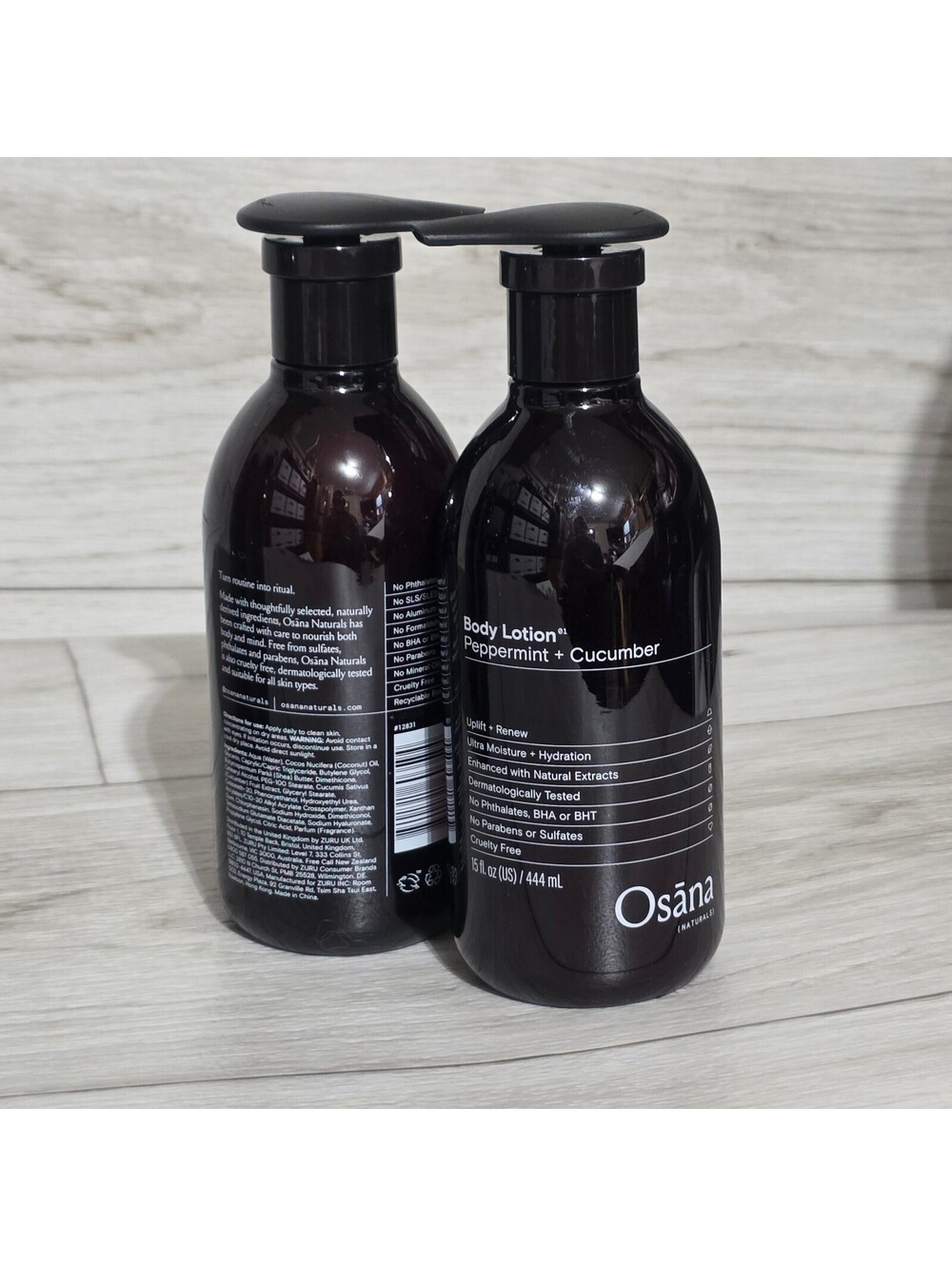 Osana Naturals Peppermint + Cucumber Body Lotion 15 fl oz - 2 pack